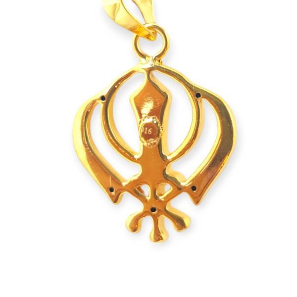 Beautiful Gold Khanda Pendant in fabulous Design